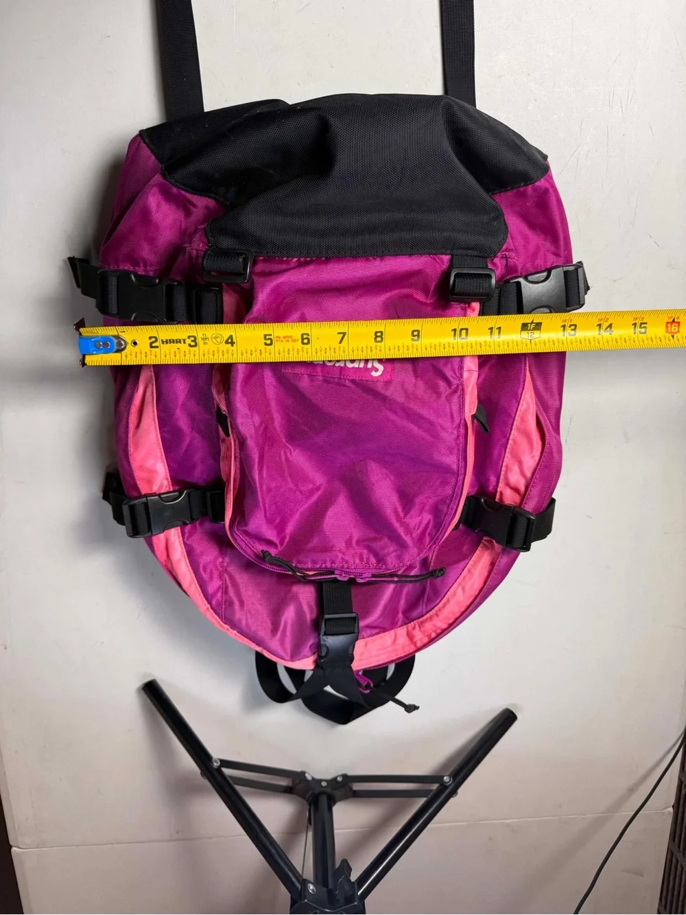 Supreme 19AW Backpack Rucksack Bag Magenta Purple Pink Used LIFE-0